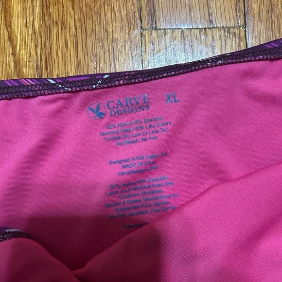 CARVE Designs Women's Bolinas Bottom Pink/Purple SPF 50  Swimsuit Bottoms XL - Picture 4 of 6